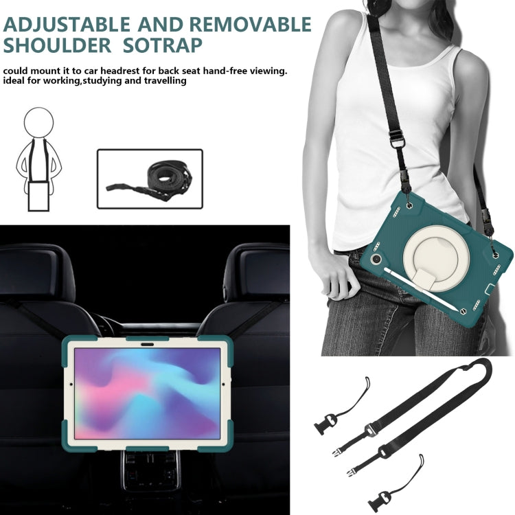 Silicone + PC Full Body Protection Tablet Case With Holder & Strap – Full Body Protection, For Samsung Galaxy Tab A8 10.5 2021, For iPad 10.2 2019/10.2 2020/10.2 2021