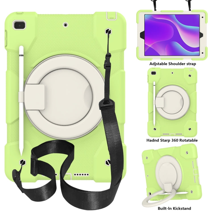 Silicone + PC Full Body Protection Tablet Case With Holder & Strap – Full Body Protection, For Samsung Galaxy Tab A8 10.5 2021, For iPad 10.2 2019/10.2 2020/10.2 2021 For iPad 10.2 2019 10.2 2020 10.2 2021 Green