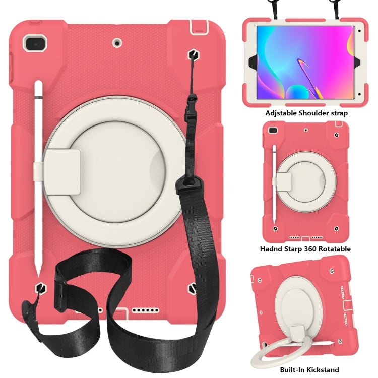 Silicone + PC Full Body Protection Tablet Case With Holder & Strap – Full Body Protection, For Samsung Galaxy Tab A8 10.5 2021, For iPad 10.2 2019/10.2 2020/10.2 2021 For iPad 10.2 2019 10.2 2020 10.2 2021 Red
