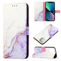 Phone Case – Leather (iPhone 14) #6 For iPhone 14 White Purple LS006