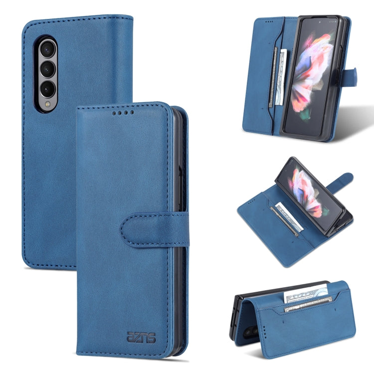 AZNS Dream II Skin Feel PU+TPU Horizontal Flip PU Phone Case, For Samsung Galaxy Z Fold4 For Samsung Galaxy Z Fold4 Blue