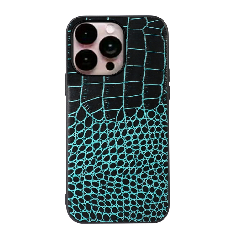 Case – Leather (iPhone 14 Plus) For iPhone 14 Pro Max Cyan Blue