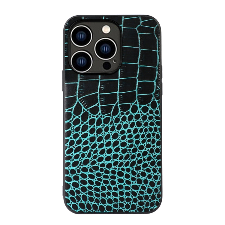 Case – Leather (iPhone 14 Plus) For iPhone 14 Pro Cyan Blue