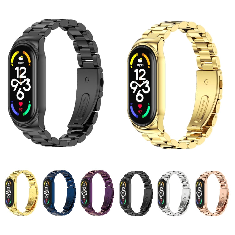 MIJOBS CS Three-Bead Metal Stainless Steel Watch Band, CS