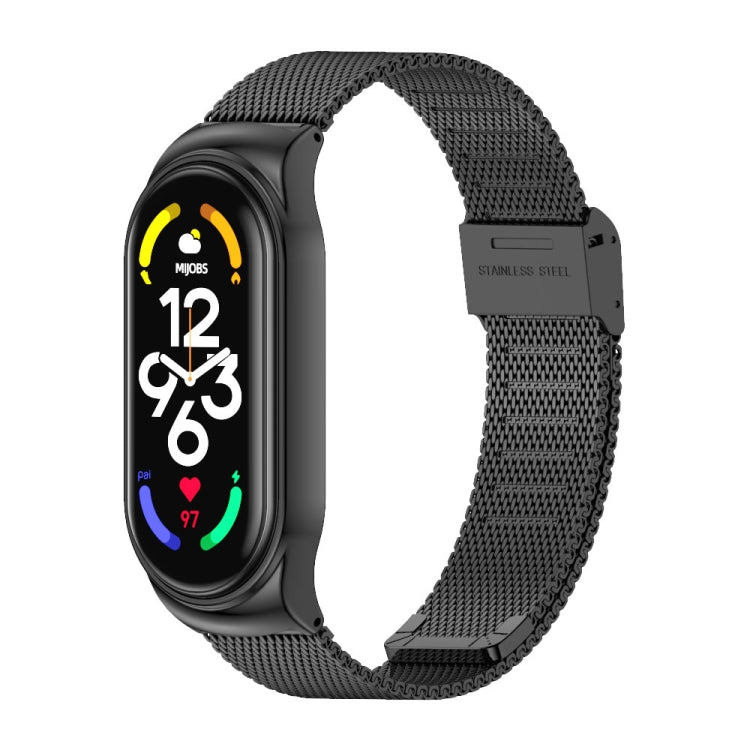 MIJOBS CS Milan Buckle Metal Watch Band, CS CS Black