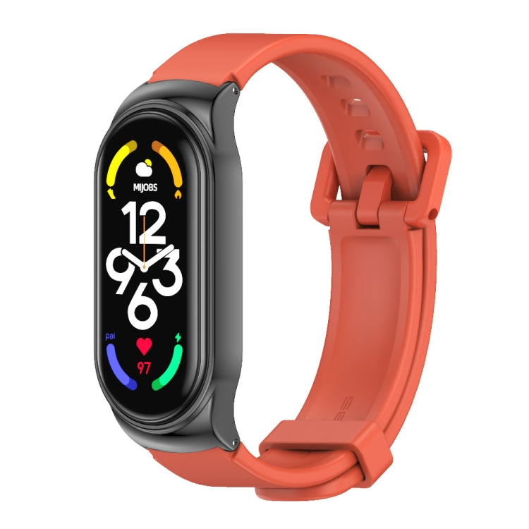 CS Watch Band – NFC, Silicone (Xiaomi Mi Band 7) For Xiaomi Mi Band 7 7 NFC Orange Black
