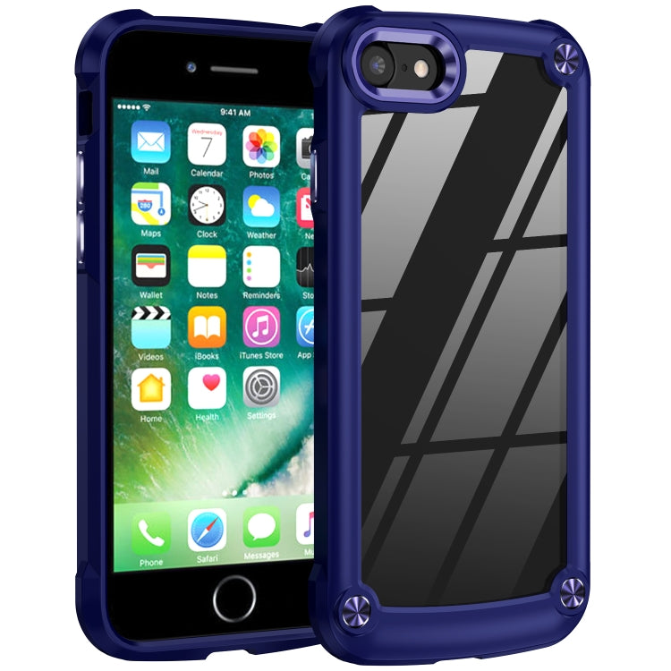 TPU Phone Case – + PC Lens Protection Phone Case, For iPhone SE 2022 / SE 2020 / 8 / 7 For iPhone SE 2022 SE 2020 8 7 Blue