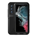 LOVE MEI Metal Shockproof Waterproof Dustproof Protective Phone Case, For Samsung Galaxy S22 Ultra 5G For Samsung Galaxy S22 Ultra 5G Black