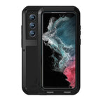 LOVE MEI Metal Shockproof Waterproof Dustproof Protective Phone Case, For Samsung Galaxy S22 Ultra 5G For Samsung Galaxy S22 Ultra 5G Black