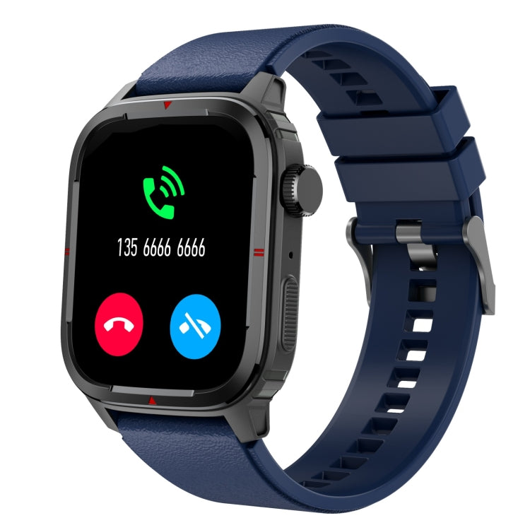 Q25 Smart Watch – 1.7" Screen, Blood Pressure Monitoring, Bluetooth Call Blue