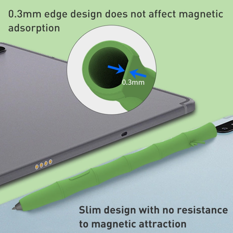 Bamboo Liquid Silicone Gel Stylus Pen Protective Case – Magnetic, For Samsung Galaxy Tab S6 Lite, For Samsung Galaxy Tab S7/S7+/S8/S8+