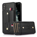 Wristband Kickstand Wallet Leather Phone Case, For iPhone XS Max, For iPhone SE 2022 / 2020 / 8 / 7, For iPhone 7 Plus / 8 Plus For iPhone XS Max Black