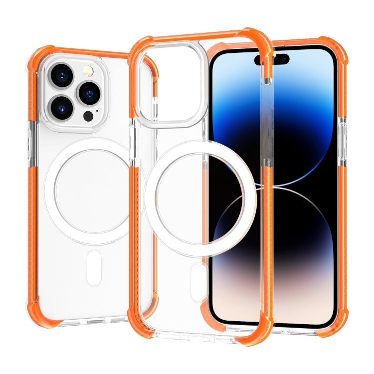 Magsafe Magnetic Acrylic Shockproof Phone Case – Shockproof, Magnetic, For iPhone 14 Pro, For iPhone 14 Pro Max For iPhone 14 Pro Orange