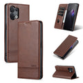 AZNS Magnetic Calf Texture Flip Leather Phone Case – Magnetic, Card Slot, Flip, For OPPO Reno8, For OPPO Reno8 Pro, For Honor 70, For Honor 70 Pro