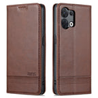 AZNS Magnetic Calf Texture Flip Leather Phone Case – Magnetic, Card Slot, Flip, For OPPO Reno8, For OPPO Reno8 Pro, For Honor 70, For Honor 70 Pro
