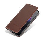 AZNS Magnetic Calf Texture Flip Leather Phone Case – Magnetic, Card Slot, Flip, For OPPO Reno8, For OPPO Reno8 Pro, For Honor 70, For Honor 70 Pro