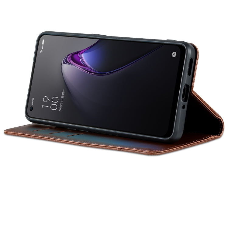 AZNS Magnetic Calf Texture Flip Leather Phone Case – Magnetic, Card Slot, Flip, For OPPO Reno8, For OPPO Reno8 Pro, For Honor 70, For Honor 70 Pro