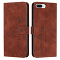 Skin Feel Heart Pattern Leather Phone Case, For iPhone 8 Plus / 7 Plus / 6 Plus For iPhone 8 Plus 7 Plus 6 Plus Brown