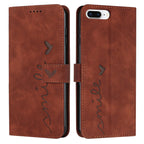 Skin Feel Heart Pattern Leather Phone Case, For iPhone 8 Plus / 7 Plus / 6 Plus For iPhone 8 Plus 7 Plus 6 Plus Brown