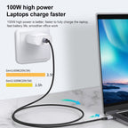 10Gbps USB-C / Type-C Female to Male Elbow Charging Data Transmission Extension Cable, 1.5m, 2m, 3m – Wear-resistant, Aluminum Alloy, Data Transmission