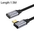 10Gbps USB-C / Type-C Female to Male Elbow Charging Data Transmission Extension Cable, 1.5m, 2m, 3m – Wear-resistant, Aluminum Alloy, Data Transmission 1.5m