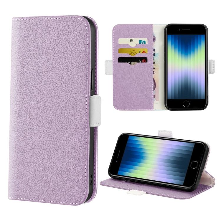 Phone Case – Leather (iPhone SE 2022) #2 For iPhone SE 2022 SE 2020 8 7 Light Purple