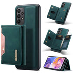 DG.MING M2 Series 3-Fold Multi Card Bag + Magnetic Phone Case – Magnetic, Card Slot, Leather, For Samsung Galaxy A23 5G For Samsung Galaxy A23 5G Green