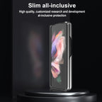 LC.IMEEKE Shock-resistant Plain Leather All-inclusive Protective Case, For Samsung Galaxy Z Fold4 5G