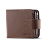 LC.IMEEKE Calf Texture Leather Phone Case, For Samsung Galaxy Z Flip4 5G, For Samsung Galaxy Z Fold4 5G For Samsung Galaxy Z Flip4 5G Brown