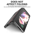 LC.IMEEKE Carbon Fiber Horizontal Flip Leather Phone Case, For Samsung Galaxy Z Fold4 5G