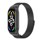 MIJOBS CS Milan Magnetic Stainless Steel Watch Band, For Xiaomi Mi Band 7 / 7 NFC For Xiaomi Mi Band 7 7 NFC Black