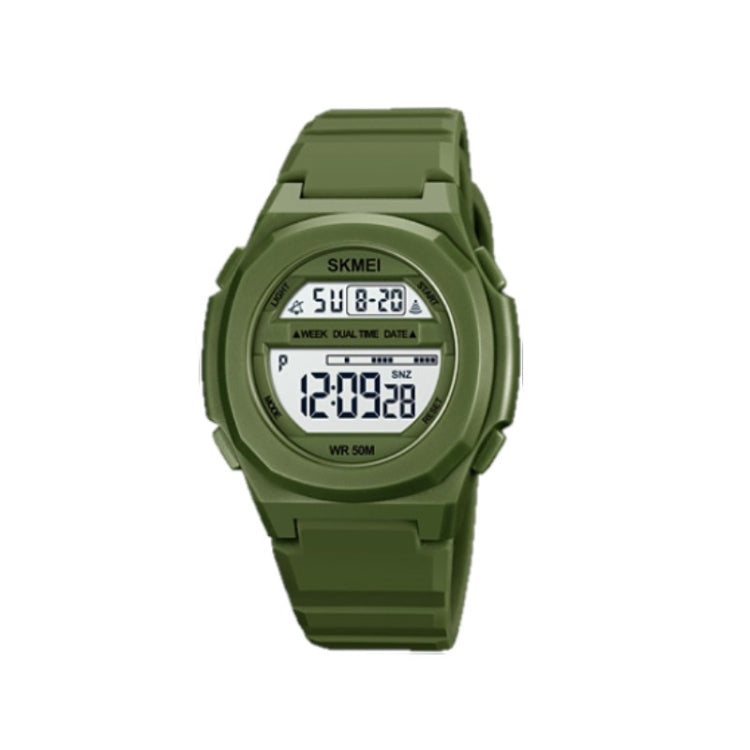 Watch – Silicone, Stainless Steel Army Green