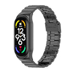 MIJOBS CS Bamboo Buckle Stainless Steel Watch Band, For Xiaomi Mi Band 7 / 7 NFC For Xiaomi Mi Band 7 7 NFC Black