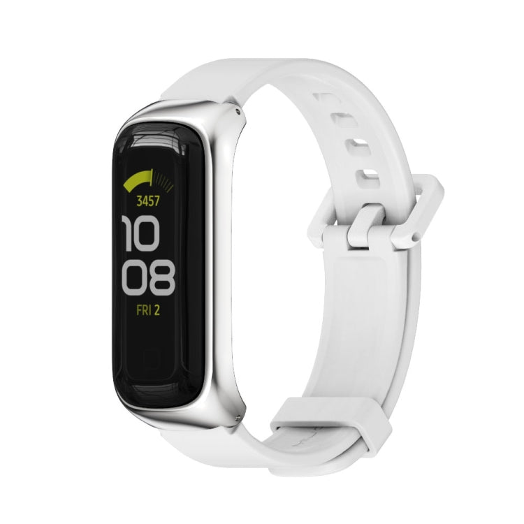 Watch Band – Silicone (Samsung Galaxy Fit 2) For Samsung Galaxy Fit 2 White Silver