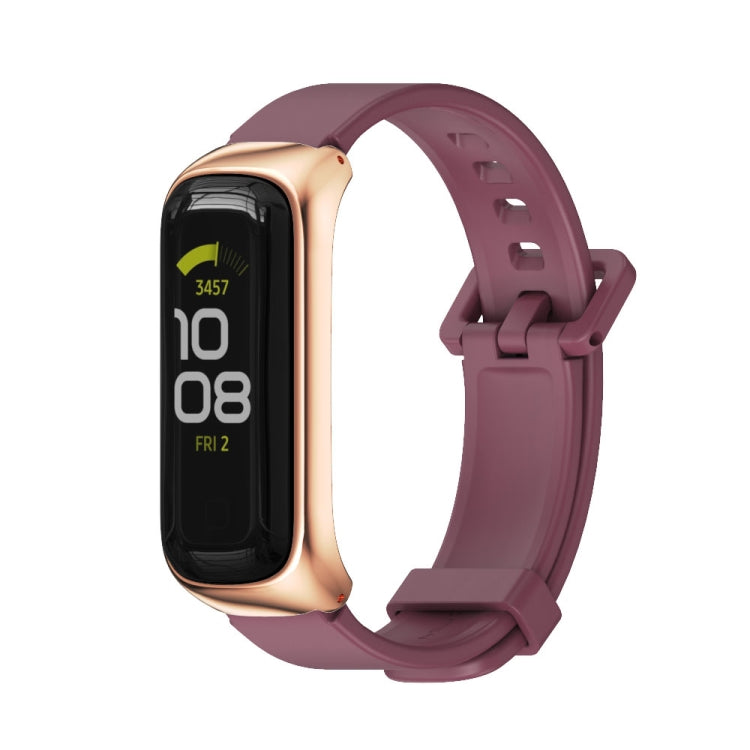 Watch Band – Silicone (Samsung Galaxy Fit 2) For Samsung Galaxy Fit 2 Wine Red Rose Gold
