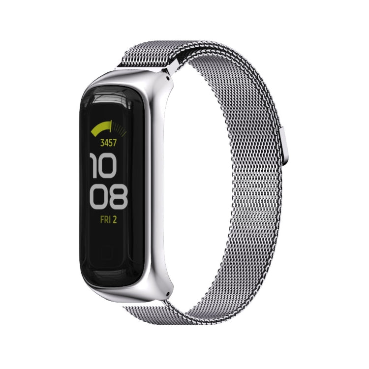 MIJOBS Milan Magnetic Stainless Steel Watch Band, For Samsung Galaxy Fit 2 For Samsung Galaxy Fit 2 Silver