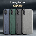 Skin Feel Magnetic Leather Back Phone Case, For iPhone XR, For iPhone XS Max, For iPhone SE 2022 / SE 2020 / 7 / 8, For iPhone 7 Plus / 8 Plus