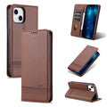 Phone Case – Leather, Magnetic (iPhone 14) For iPhone 14 Dark Brown