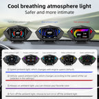 P1 3.5 inch Car OBD2 GPS HUD Head Up System Smart Digital Speedometer Meter Display, P1
