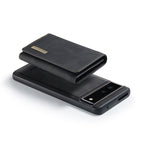 DG.MING M1 Series 3-Fold Multi Card Wallet + Magnetic Phone Case – Magnetic, Card Slot, Leather, For Google Pixel 7 5G, For Google Pixel 6A
