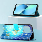 3D Painting Horizontal Flip Leather Phone Case, For iPhone 14 Pro Max
