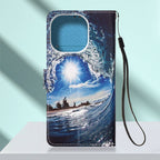 Painted Flat Texture Leather Case with Lanyard & Card Slot & Wallet & Holder, For iPhone 14 Pro Max