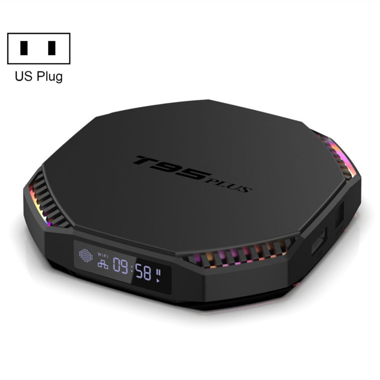 T95 Plus RK3566 Dual Wifi Bluetooth Smart TV Set Top Box,, 4GB+32GB, 8GB+64GB, 8GB+128GB 4GB+32GB US Plug