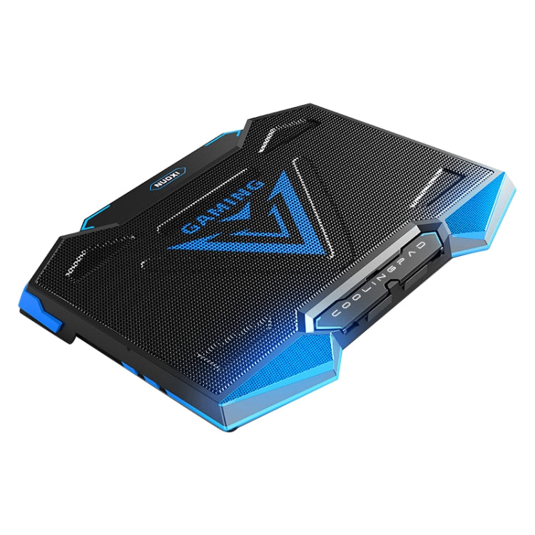 5 Fan 2 USB Lifting Folding Laptop Cooling Stand – Durable Build, Easy to Use Black Blue