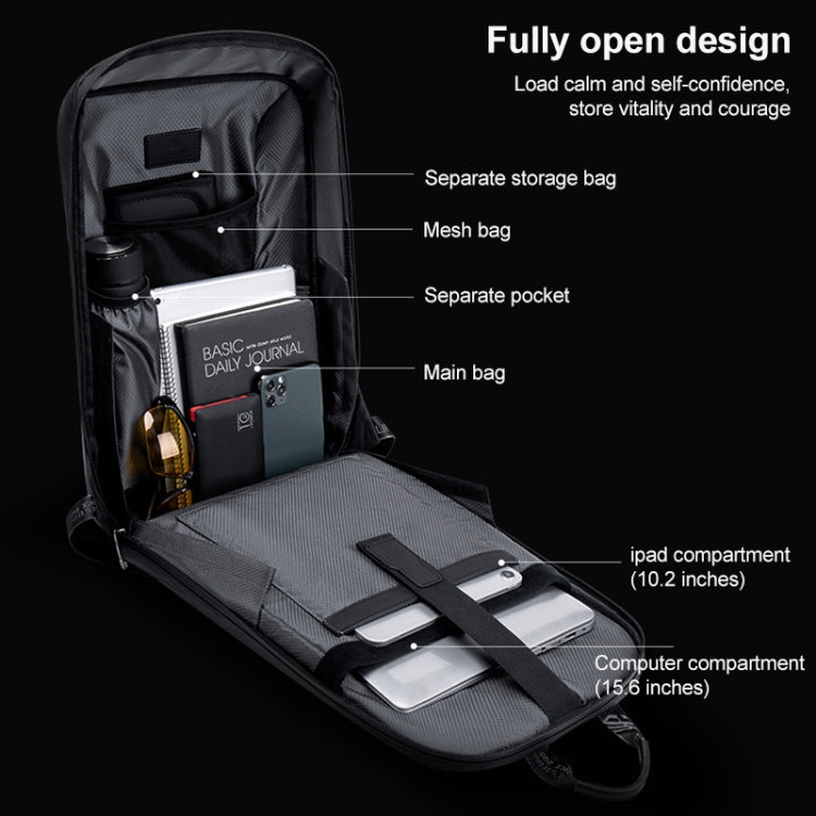 Shock Resistant Hard Shell Backpack Computer Backpack – Waterproof