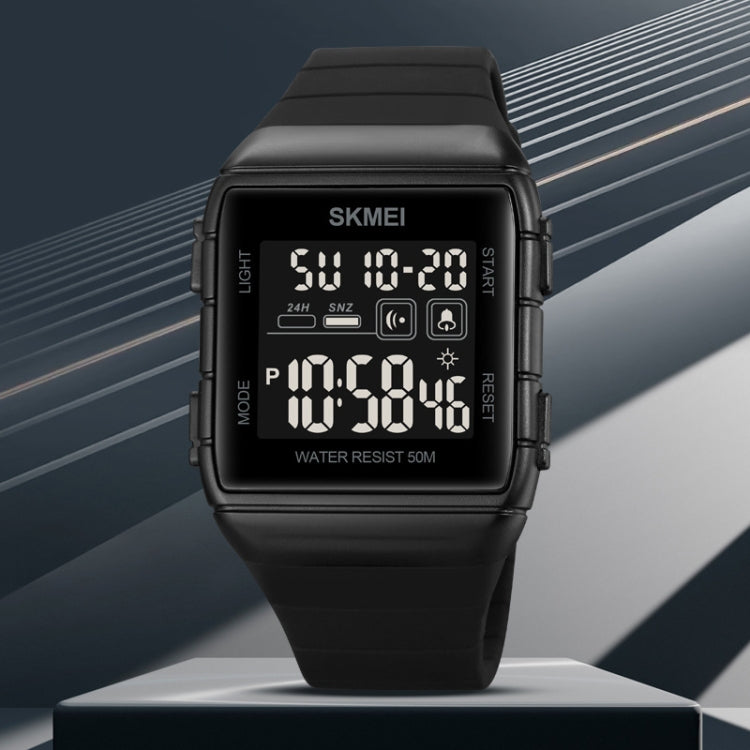 Watch – Silicone, Stainless Steel (Black)