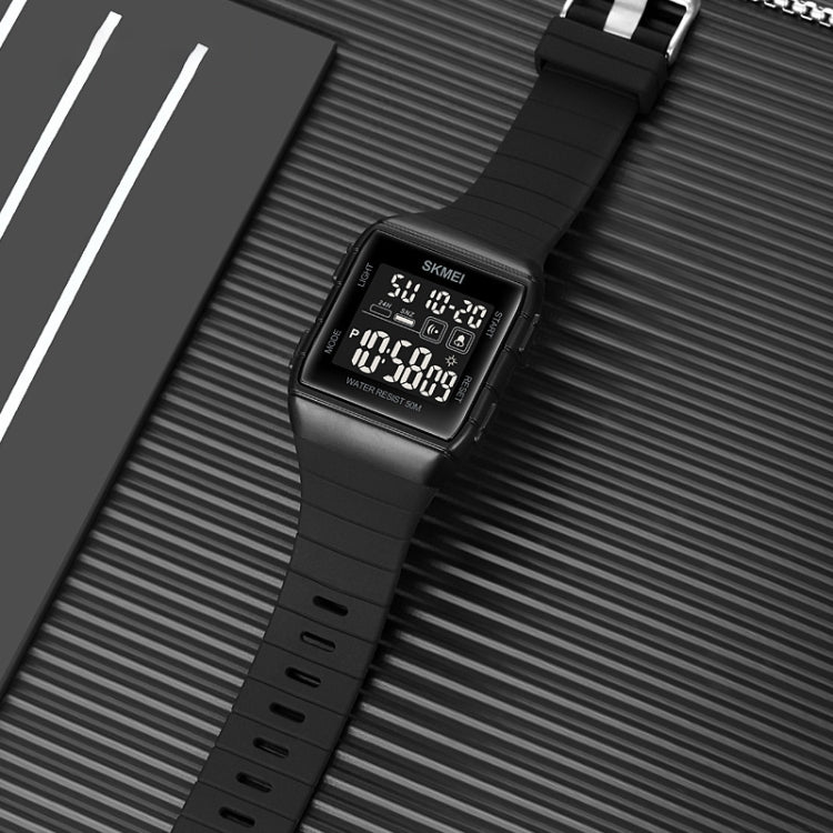 Watch – Silicone, Stainless Steel (Black)