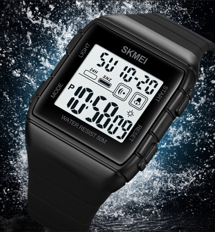 Watch – Silicone, Stainless Steel (Black)