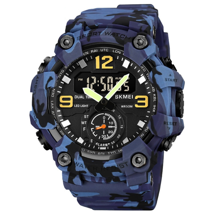 Watch – Stainless Steel #4 Blue Camouflage