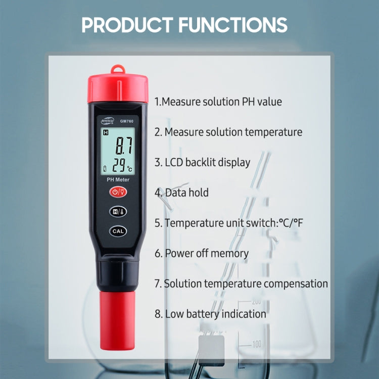 BENETECH GM760 Digital PH Meter Tester, GM760 – Durable Build, Easy to Use